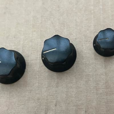 Vintage Fender Jazz Bass Knobs 1960s-1970s - Black image 4