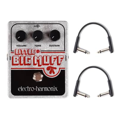 Electro-Harmonix Little Big Muff Pi w/(2) RockBoard Flat Patch Cables Bundle image 1