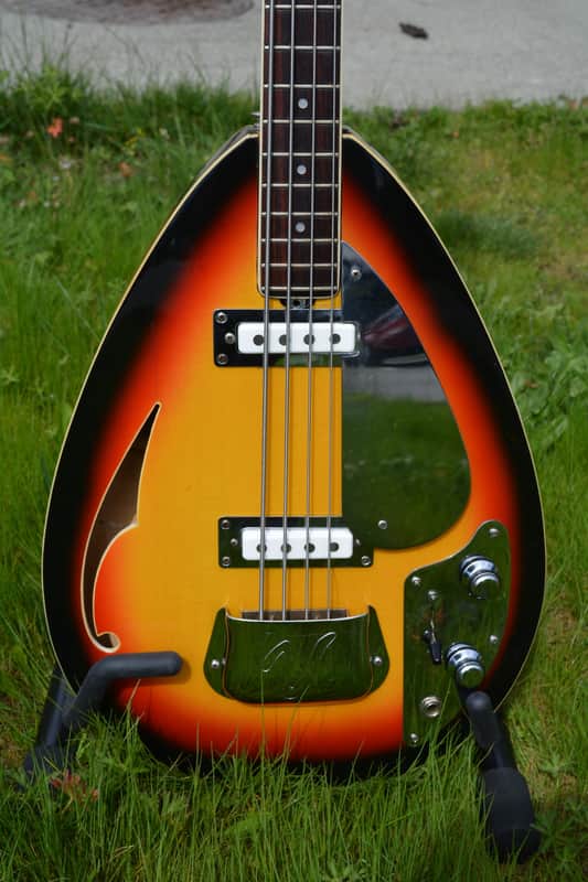 Vox Bill Wyman Teardrop 1967 3 Tone Sunburst image 1