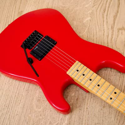 1980s Charvel by Jackson Model 1 Super Strat Vintage Electric Guitar Red, Japan image 8