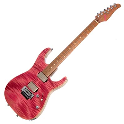 Tom Anderson Lil Angel - Transparent Pink w/Transparent White Back - 24 fret Drop Top - Custom Boutique Electric Guitar - NEW! image 6