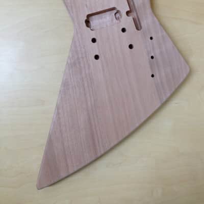 E1958 Explorer Style Electric Guitar DIY Kit,Complete No-Soldering,Mahogany Body image 4