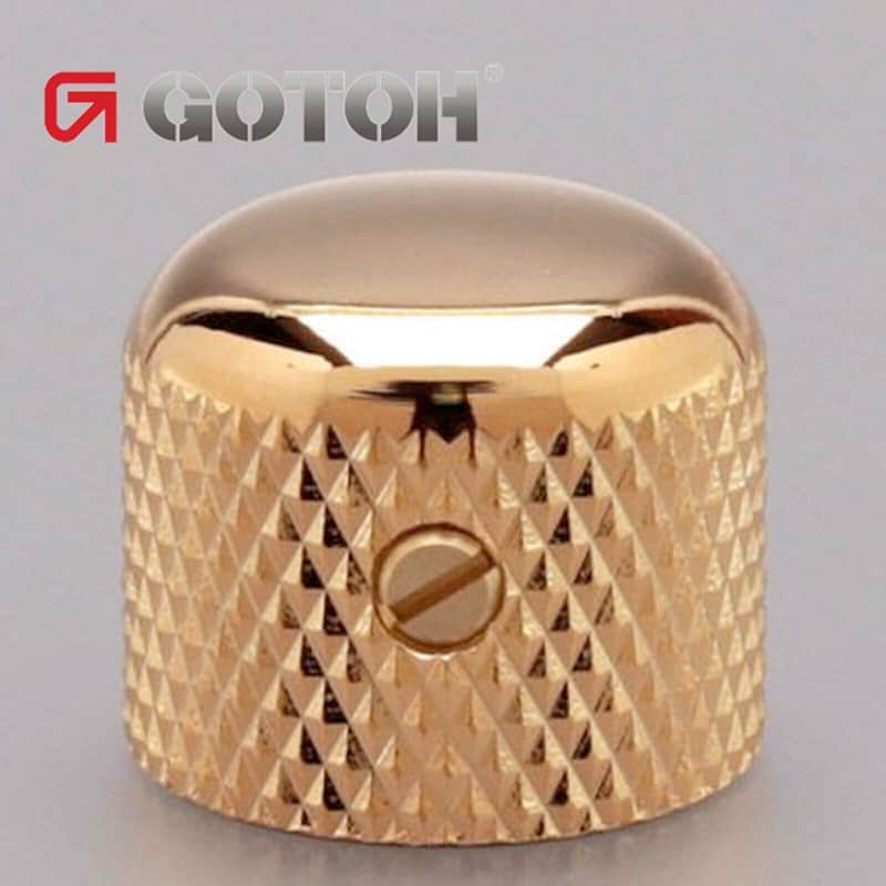 NEW (1) Gotoh VK3 Short Dome Knob for 6mm Pots (Import Guitar/Bass) - GOLD image 1