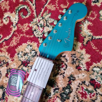 *NEW IN BOX* 2023 Fender Japan FSR Hybrid II Jazzmaster Satin Ocean Turquoise Metallic with Matching Headstock, MIJ JD23 image 7