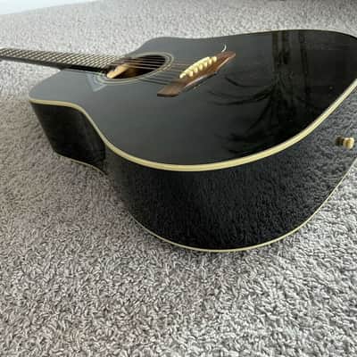Fender La Brea California Series Black MIK Rare Vintage Acoustic Electric Guitar image 4