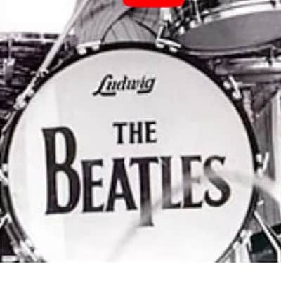 The Beatles 1966 Logo, Repro Adhesive Decal Set for Bass Drum Reso -012- image 4