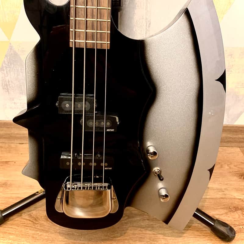 2010 Cort GS-Axe 2 Gene Simmons KISS Reverse Silverburst