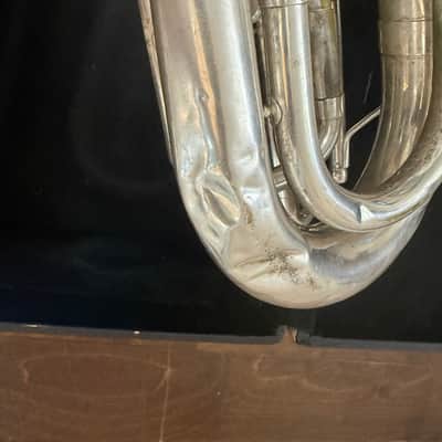 Blessing brand Silver Marching Baritone Horn. Made in USA image 10
