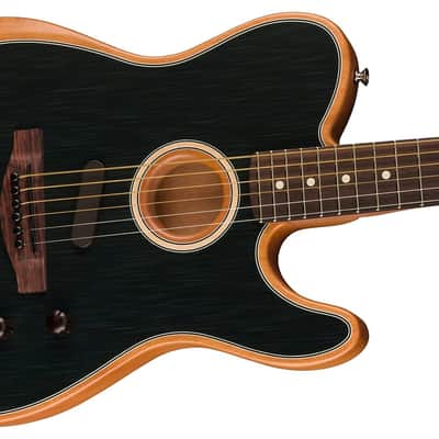 NEW Fender Acoustasonic Player Telecaster Acoustic-Electric Guitar - Brushed Black with Rosewood Fingerboard, Help Support Small Business & Buy It Here ! image 5