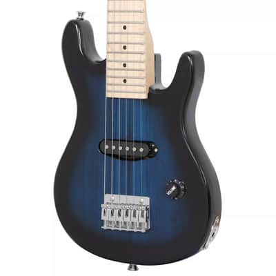 Right-handed Electric Guitar w/Amp 30" Guitar Kids Blue Combo Accessory Kit Set image 3