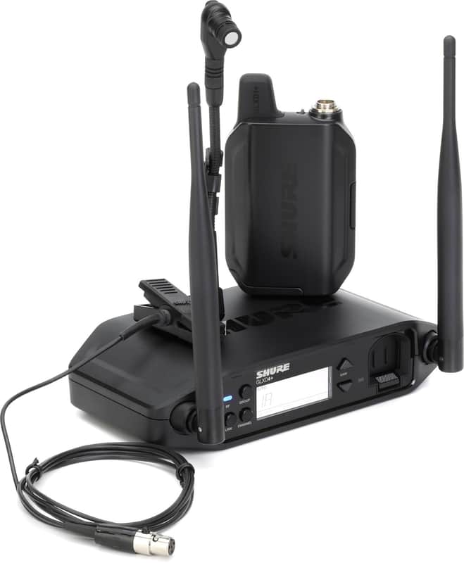 Shure GLXD14+/B98 Digital Wireless Instrument System with WB98H/C Gooseneck Microphone (2-pack) Bundle image 1