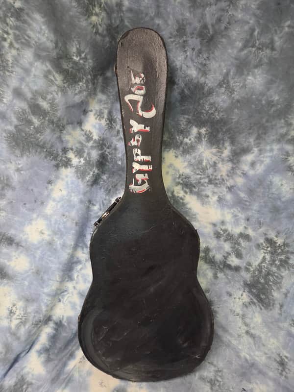 Immagine Vintage RARE 1955 Gypsy Joe Harmony Arch Top Acoustic Guitar Hard Shell Case - 1