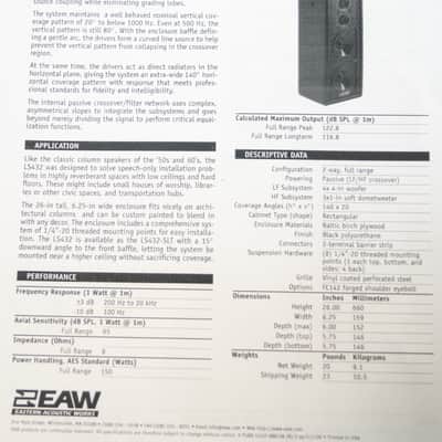 Eastern Acoustic Works LS 432 PA Speaker Array- Black UZ7808 image 4