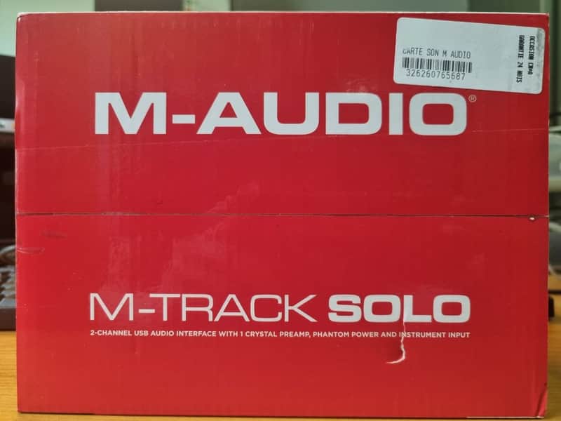 M-Audio M-Track Solo USB Audio Interface 2020 - Present - Black image 1