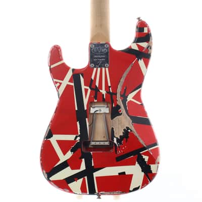 EVH Striped Series Frankenstein Frankie Red/White/Black Stripes Relic [EVH2003568] (09/18) image 5
