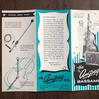 1950s Ampeg Bassamp Brochure Flyer Catalog Case Candy image 5