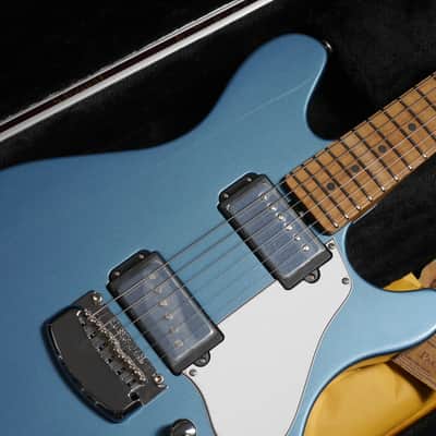 MusicMan Valentine HH Trem MN Toluca Lake Blue/Parchment image 5