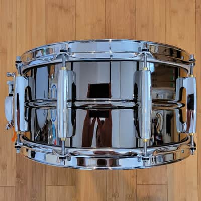 Snares - Pearl 6.5x14 Sensitone Heritage Black Nickel Over Brass Snare Drum image 4