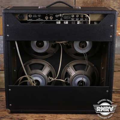 1964 Fender Super Reverb 2-Channel 40-Watt 4x10" Guitar Combo Black Panel image 8