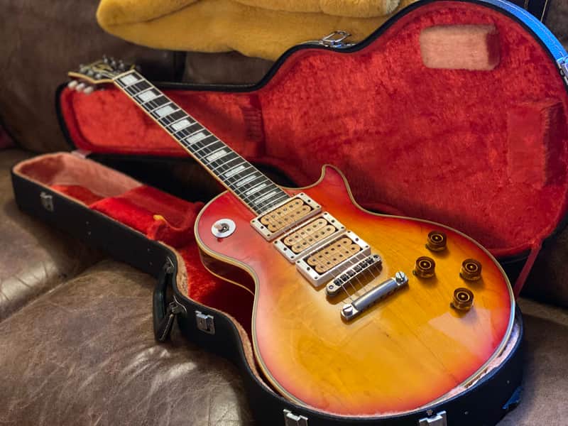 Burny Single Cutaway Custom RLC-75 AF 3 Pickup w/ Original Case 1990's Sunburst Ace Frehley image 1