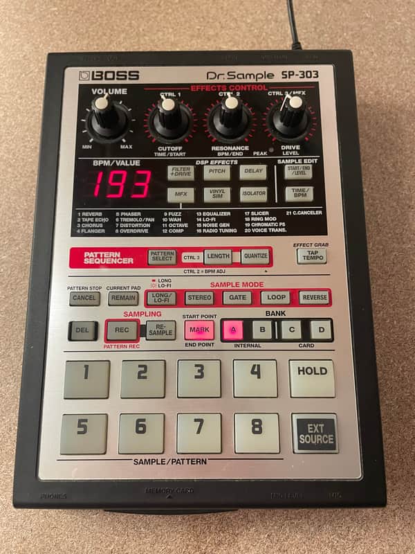 Boss SP-303 Dr. Sample 2000s Silver image 1