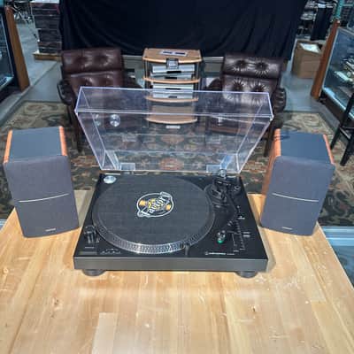 Audio-Technica AT-LP120XUSB-BK Direct-Drive Manual Turntable Package with Edifier RT1280DBs Bluetooth Speakers image 2