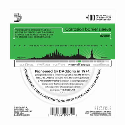 D'Addario EJ18 Phosphor Bronze, Heavey 14-59 Acoustic Guitar Strings image 2