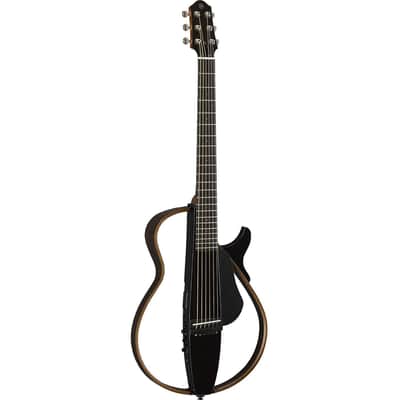 Yamaha SLG200S TBL Steel String Silent Guitar with Hard Gig Bag, Translucent Black image 1