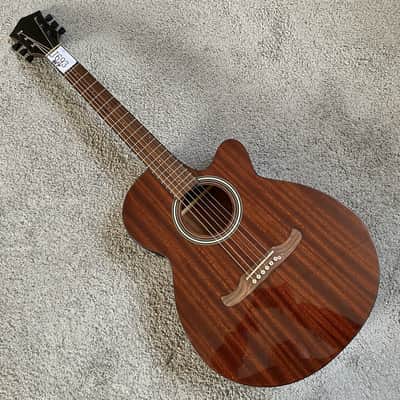 40 Inch Acoustic Electric Guitar, Mahogany Body, Rosewood Fingerboard image 2