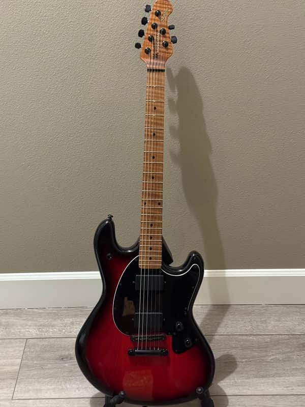Ernie Ball Music Man StingRay HT with Maple Fretboard 2022 - 2024 - Raspberry Burst image 1
