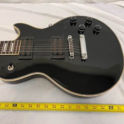 Vintage 70's-80's Memphis Electric Guitar LP in Black image 7