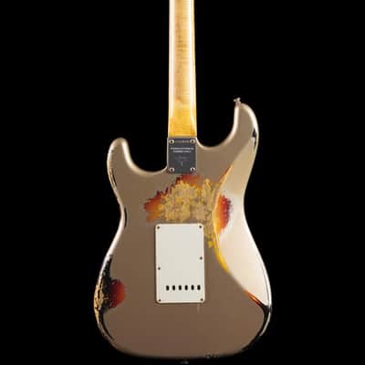 Fender Custom Shop 1960 Stratocaster® Relic Shoreline Gold over 3-Color Sunburst - CZ521778 image 4