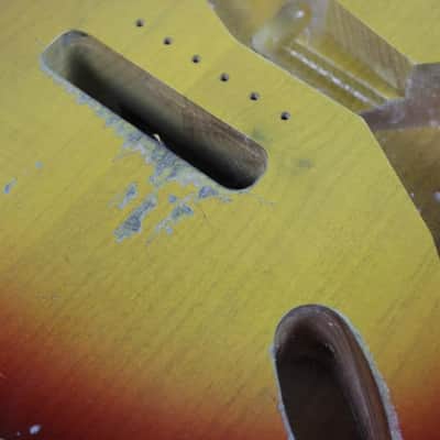 MJT Official Custom Order Aged Nitro Guitar Body by Mark Jenny Reverse Trem VTS Sunburst image 5