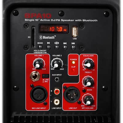 Rockville BPA10 10" Professional Powered Active 400w DJ PA Speaker w Bluetooth image 12