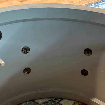 Roger's  14 x 20" Mercury Model Blue and Silver Duco Bass Drum Vintage 50's - 60's image 13