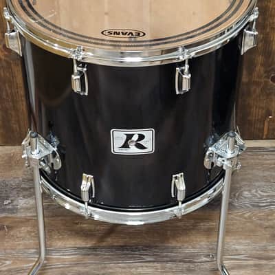 Vintage Rogers Big R 18x16 Floor Tom Black Cortex Memri-Loc USA Late 1970s Original image 2