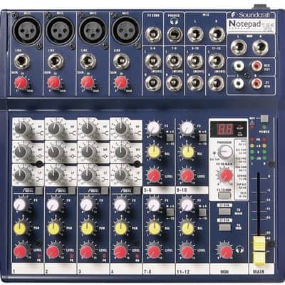 Soundcraft Notepad 124FX 4 Mono / 4 Stereo Channel Mixer with Effects