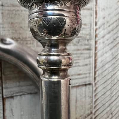 Antique Cornet “Omnia Vincent” New York Retailer Silver Plate c.1890s — Player Restorable image 7