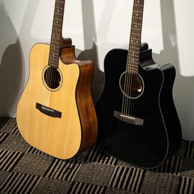 Cort Earth Series 60 Dreadnought Acoustic Electric Guitar 2020's - Natural Glossy image 13