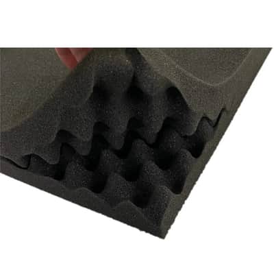 8-Pack Black Egg Crate Acoustic Foam Panels, 12" x 12" x 1.5" Sound Absorption Tiles for Studio & Room Treatment image 3