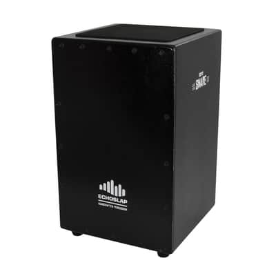 Echoslap Super Snare Cajon - Black - Siam Oak  & Maple, 4 Way Snare Wire + FREE Gig Bag image 2