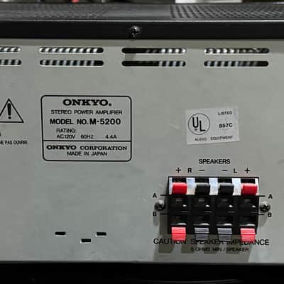 Onkyo M-5200 Power Amp Rare Japan Made Audiophile Clean Tested Working image 4