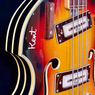 Original Kent 833 Violin style 1966 bass burst image 9