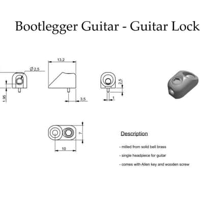 Bootlegger Guitar Headless Floating Tremolo  2024 - Black & String Locks image 3