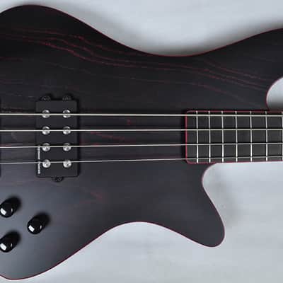 Schecter Signature Sam Bettley Stiletto Electric Bass in Satin Black with Red! With Free Hardcase! image 3