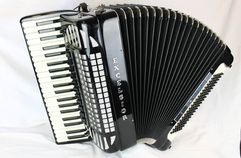7614 - Black Excelsior Mod. 940 M Piano Accordion LMMM 41 120 image 1