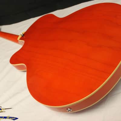 Italia Torino Semi-Hollow Electric Guitar, Trans Orange, Brand New!!! image 12