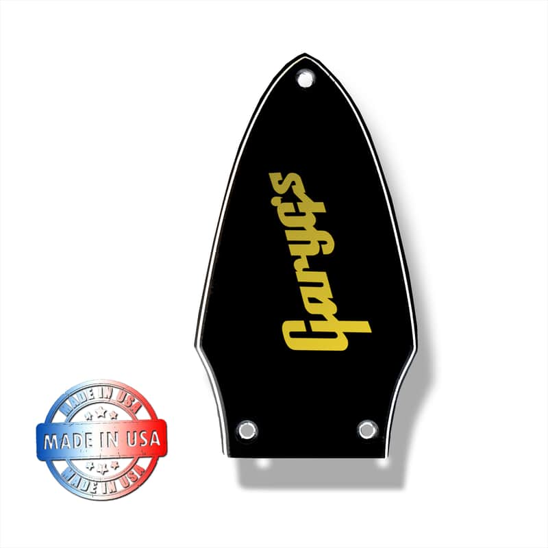 3 Ply Black/White/Black Truss Rod Cover for 1975 Gibson Flying V + Gold Decal image 1