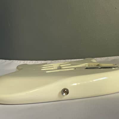 1980's Korean Kramer ZX30 White Stratocaster Plywood Guitar Body 2 Post Tremolo image 20