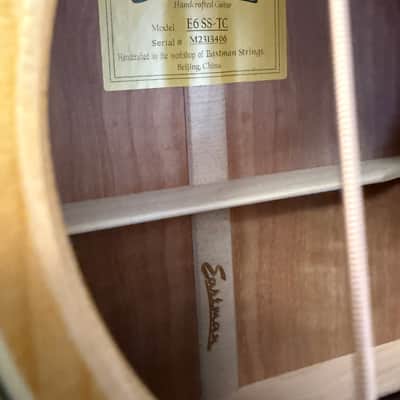 Eastman E6SS-TC, Natural W/ Free Shipping & Hard Case image 9